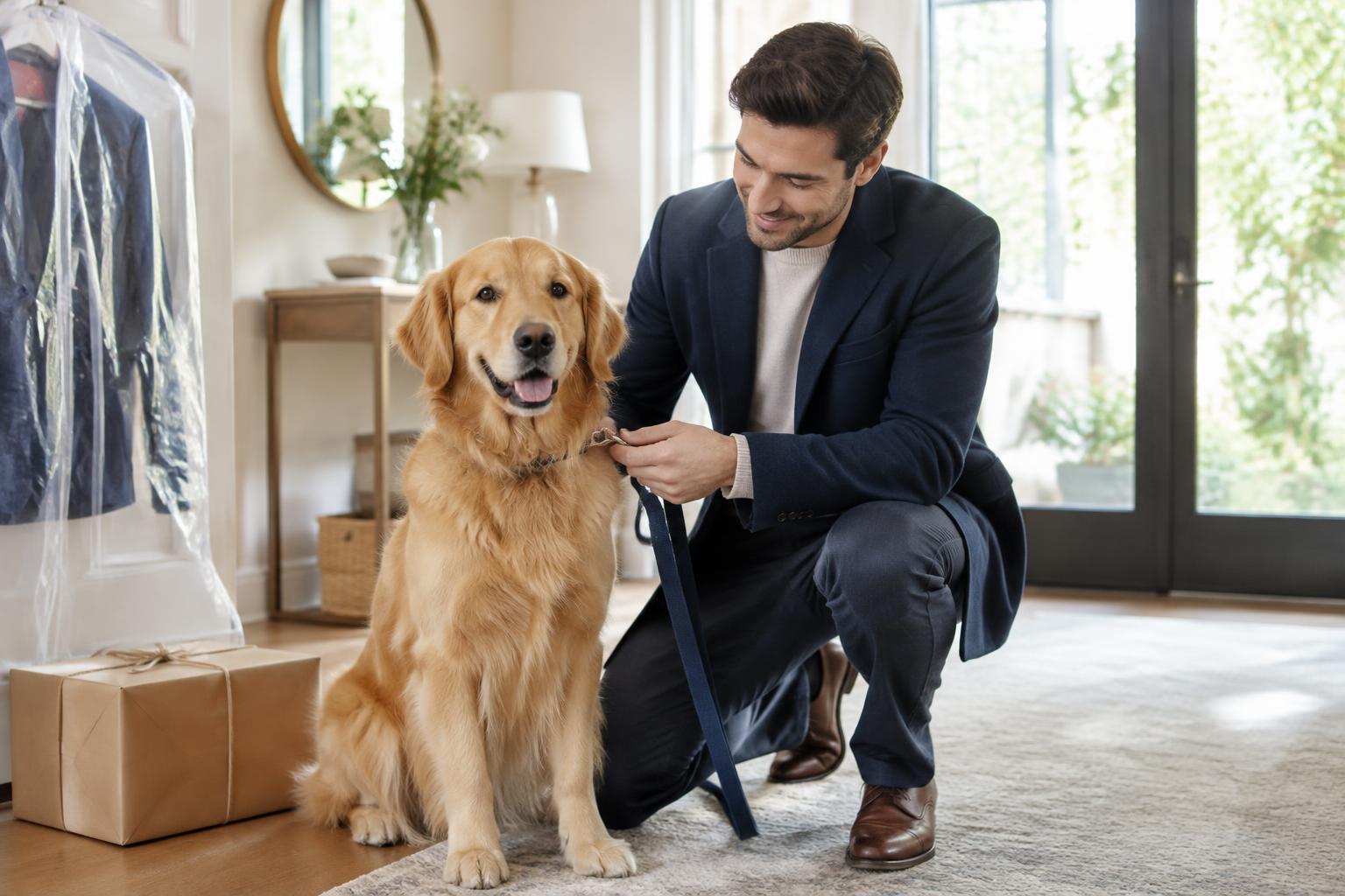 Pet care, dry cleaning and packages coordinated at home